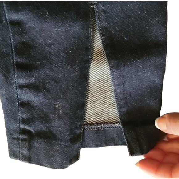 H&M dark wash size High Waisted Split Leg Dark Wash Trouser Denim Jeans - Picture 3 of 9